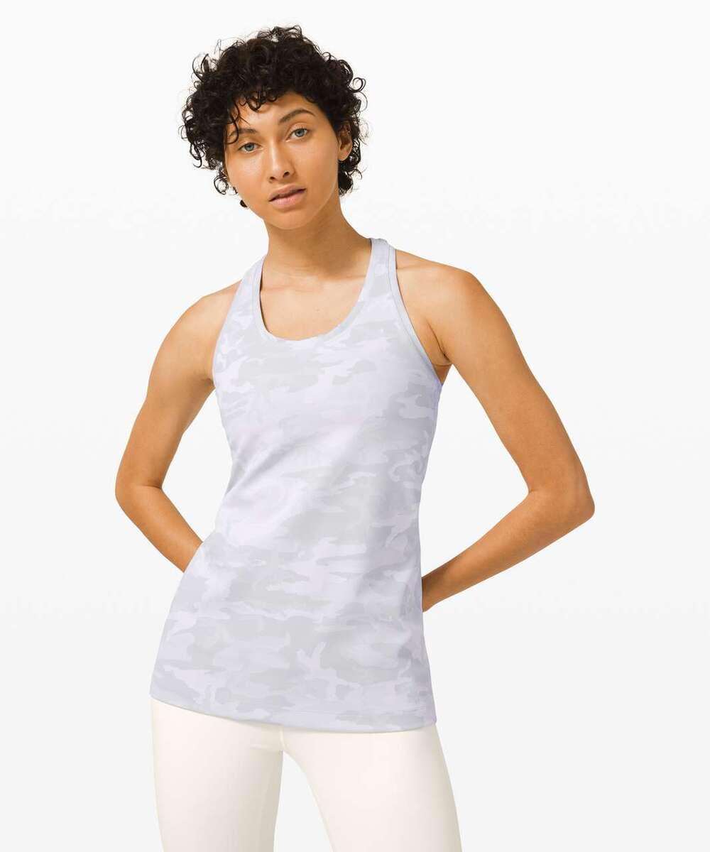Lululemon Cool Racerback Size 6 Luxtreme Incognito Camo Alpine White Starlight